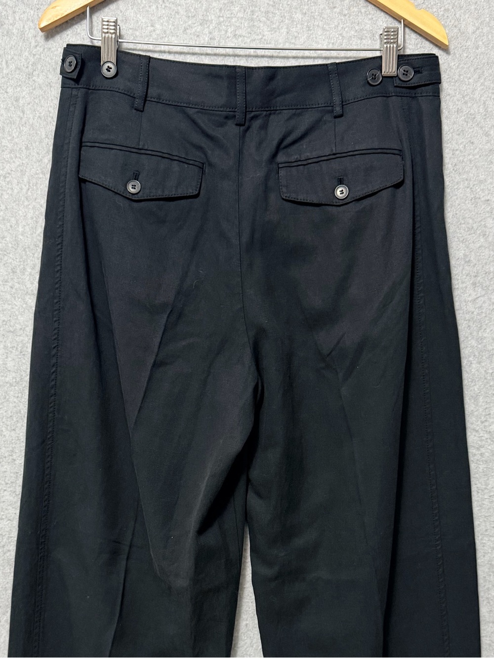 Madewell High Rise Barrel Leg Pants NWT Size 8 Black Pleated Full Length - Picture 7 of 12